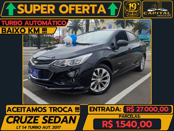 CHEVROLET CRUZE 1.4 TURBO LT 16V FLEX 4P AUTOMÁTICO CHEVROLET CRUZE 1.4 TURBO LT 16V FLEX 4P AUTOMÁTICO